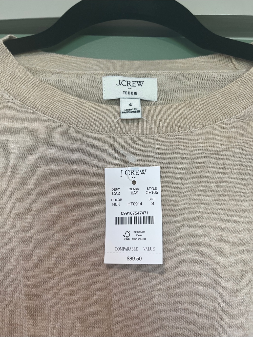J. Crew Teddie Sweater in Beige